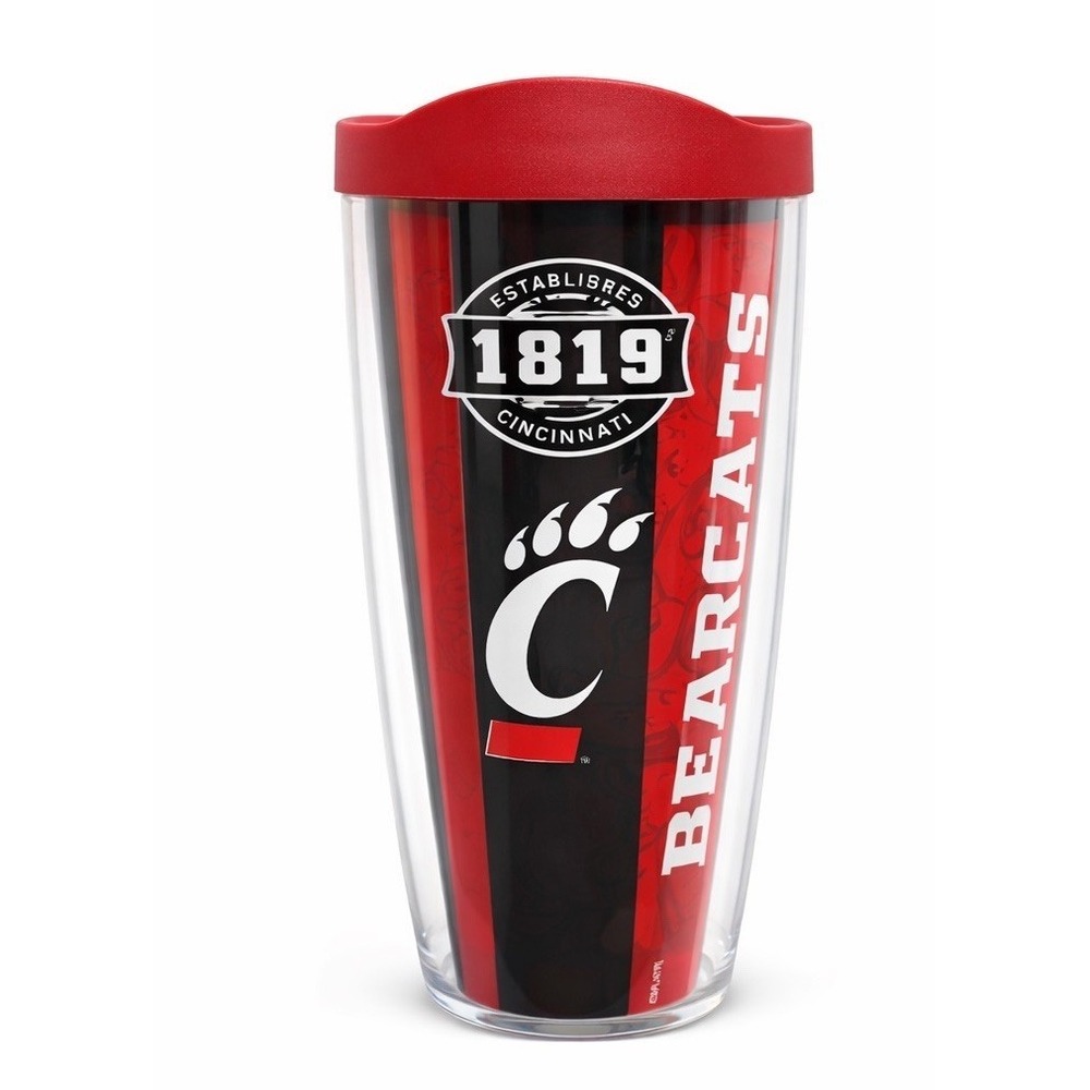 Tervis Cincinnati Bearcats 24oz Tumbler Red Lid NCAA UC Insulated Travel Cup
